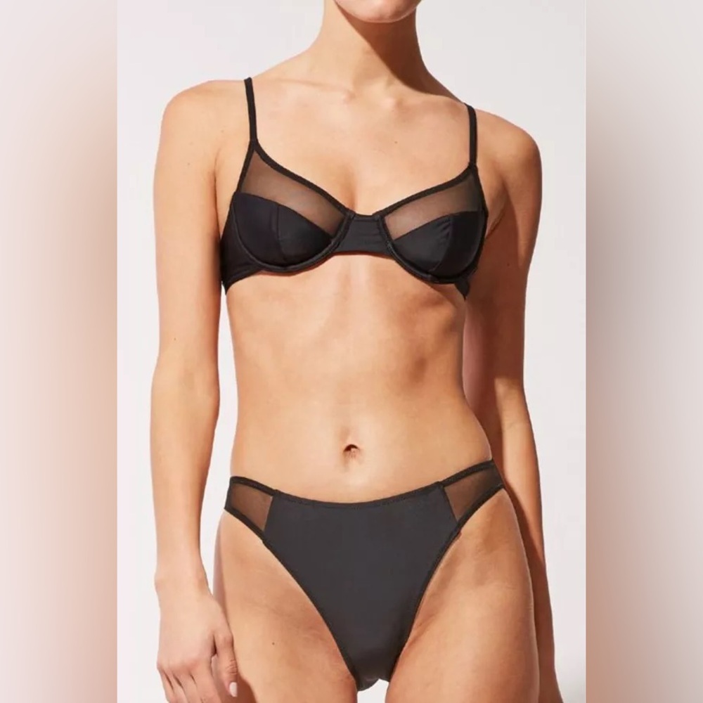 Solid & Striped Bikini Set